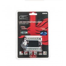 2 Lampeggianti 6 Led BLU Strobo Ambulanza Polizia Autoblu Vigili Soccorso tasto