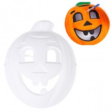 Carnevale Halloween maschera bianca zucca da colorare pumpkin 12 pezzi