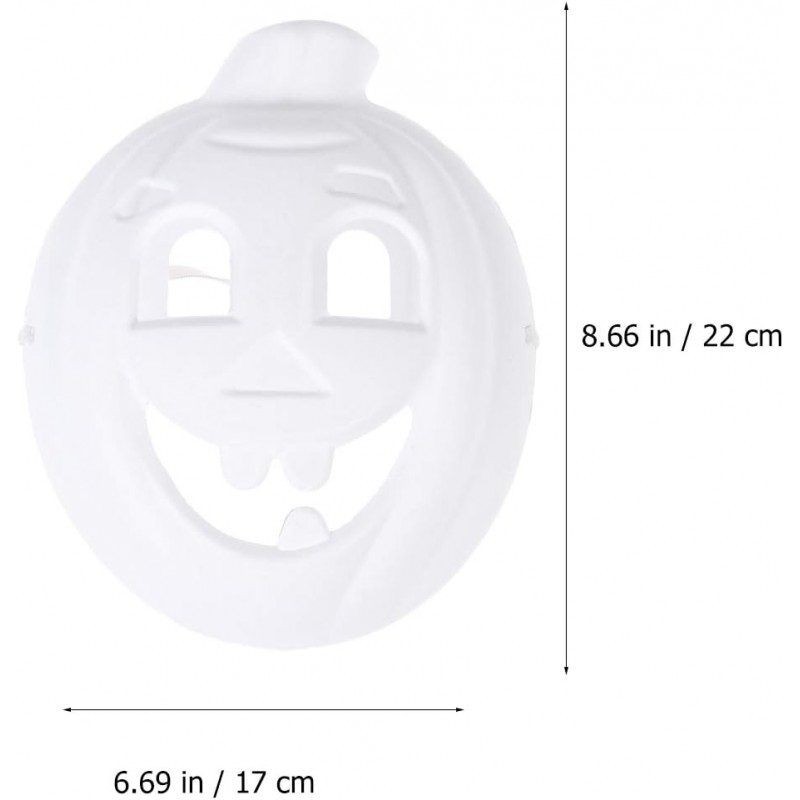 Guirca Carnevale Halloween maschera bianca zucca da colorare pumpki...