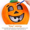 Guirca Carnevale Halloween maschera bianca zucca da colorare pumpki...