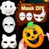 Guirca Carnevale Halloween maschera bianca zucca da colorare pumpki...