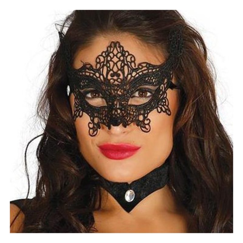 Maschera donna sexy mascherina in pizzo costume carnevale per gioch...