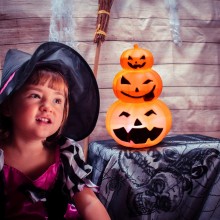 Zucca decorativa con Illuminazione a LED Di Halloween per Ingresso Di Casa