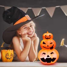 Zucca decorativa con Illuminazione a LED Di Halloween per Ingresso Di Casa