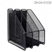 Portadocumenti Portariviste da Scrivania in Metallo con Scomparti Organizer Stabile e Ventilato Rack