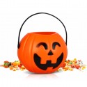 6 Pcs Secchiello Per Caramelle con luce led Portatile Zucche Decorazioni Bambini