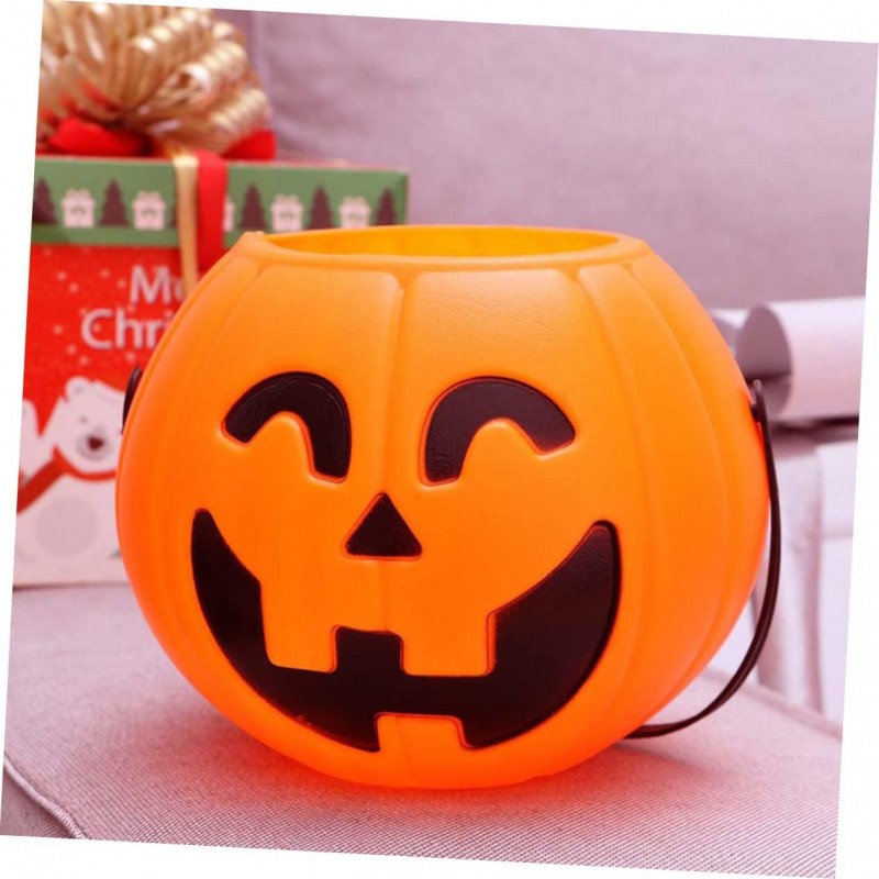 Due Esse 6 Pcs Secchiello Per Caramelle con luce led Portatile Zucc...