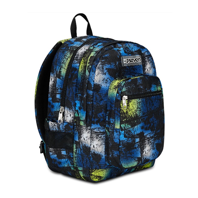 Seven Zaino Scuola Doppio Scomparto Freethink boy Ocean Blue  33x44x20 cm