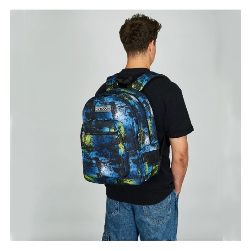 Seven Seven Zaino Scuola Doppio Scomparto Freethink boy Ocean Blue ...