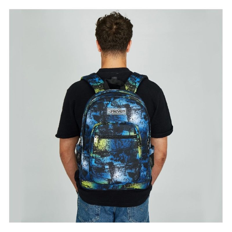 Seven Seven Zaino Scuola Doppio Scomparto Freethink boy Ocean Blue ...