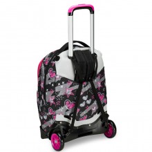 Zaino Trolley Jack 2 maxi Ruote Seven Draft Heart per scuola zaino staccabile