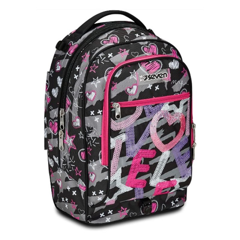 Seven Zaino Trolley Jack 2 Maxi Ruote Seven Draft Heart per Scuola ...