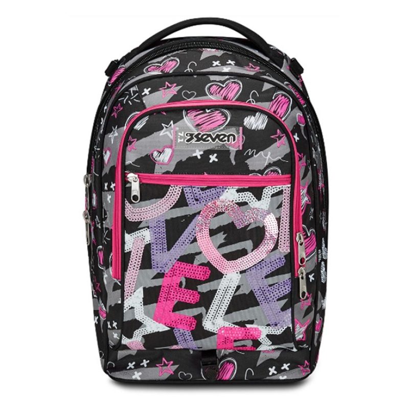 Seven Zaino Trolley Jack 2 Maxi Ruote Seven Draft Heart per Scuola ...