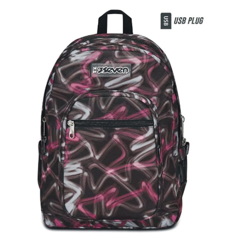 Seven Seven Zaino Scuola Doppio Scomparto Freethink Girl - Rosa vio...