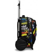 Seven Zaino Trolley Tyre Fluo Belts 2 Maxi Ruote Seven per Scuola f...