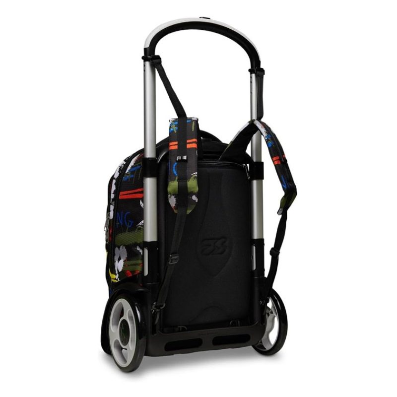 Seven Zaino Trolley Tyre Fluo Belts 2 Maxi Ruote Seven per Scuola f...