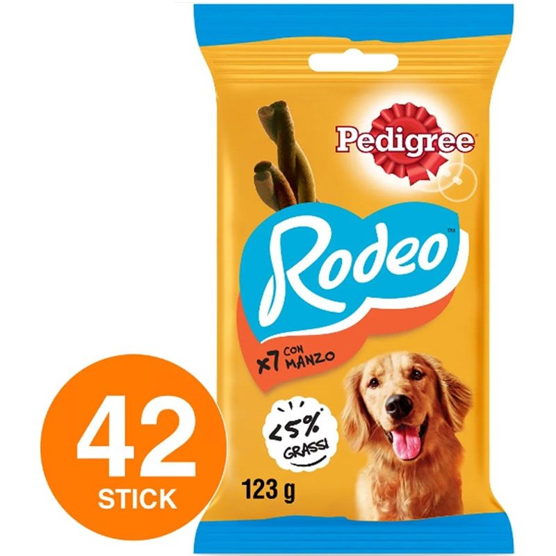 Pedigree Pedigree Rodeo Stick Intrecciati al Gusto Manzo Snack Prem...
