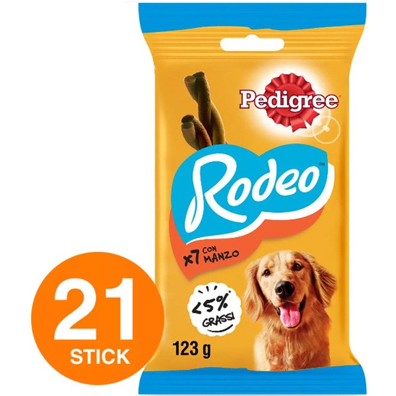 Pedigree Pedigree Rodeo Stick Intrecciati al Gusto Manzo Snack Prem...
