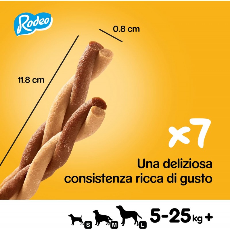 Pedigree Pedigree Rodeo Duos Stick Intrecciati Gusto Pollo e Bacon ...