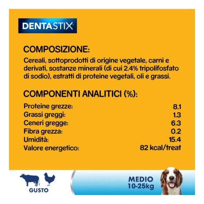 Pedigree Pedigree Dentastix Medium per l'igiene orale del cane 14 c...