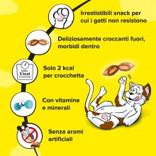 CATISFACTION Snack biscottini per gatto 6 confezioni da 60 GR al pollo