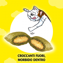 CATISFACTION Snack biscottini per gatto 6 confezioni da 60 GR al pollo