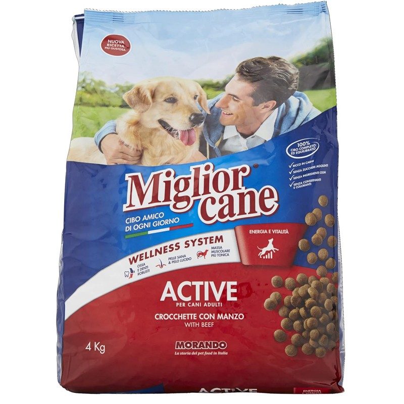 Miglior Cane Miglior Cane crocchette Active con manzo 4 KG cibo can...