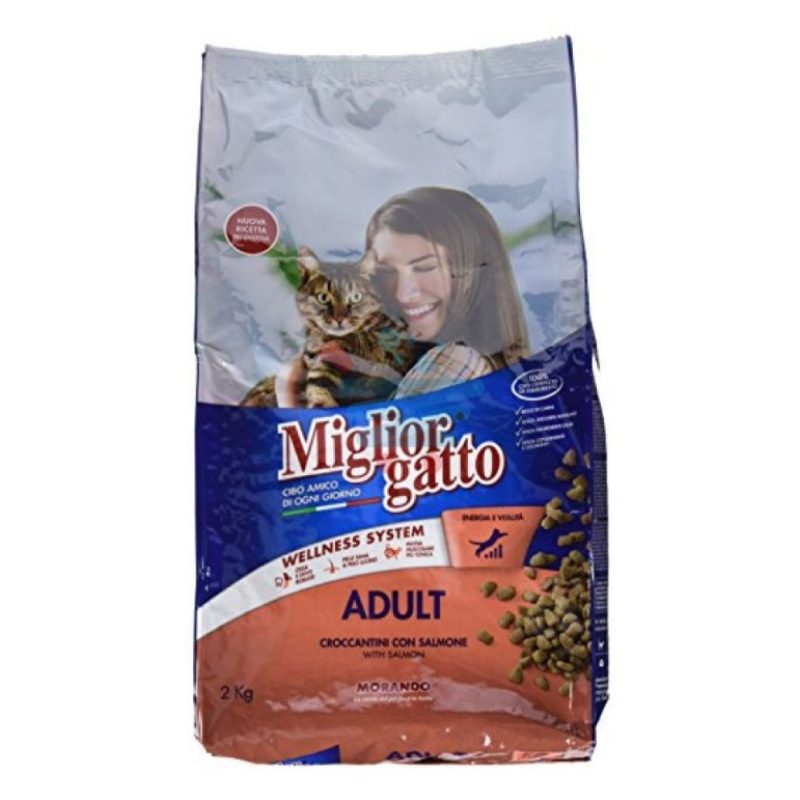 Miglior gatto MIGLIOR GATTO Croccantini con salmone 2 Kg cibo secco...