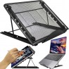 Harty Supporto PC portatile notebook regolabile stand in metallo pe...