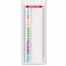 Calendario muro Olandese lungo e stretto 2025 ufficio casa pratico 12 Pezzi