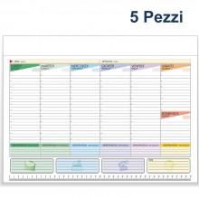 Planning settimanale maxi da Tavolo 5 PZ per Scrivania Ufficio Organizer casa