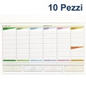 Planning settimanale Da Tavolo 10 PZ per Scrivania Ufficio Organizer 30x21 cm