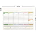 Planning settimanale Da Tavolo 10 PZ per Scrivania Ufficio Organizer 30x21 cm