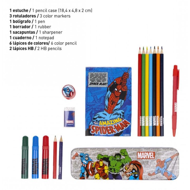 Cerdà Marvel Set Cartoleria Da Colorare Supereroi Per bambini arte ...
