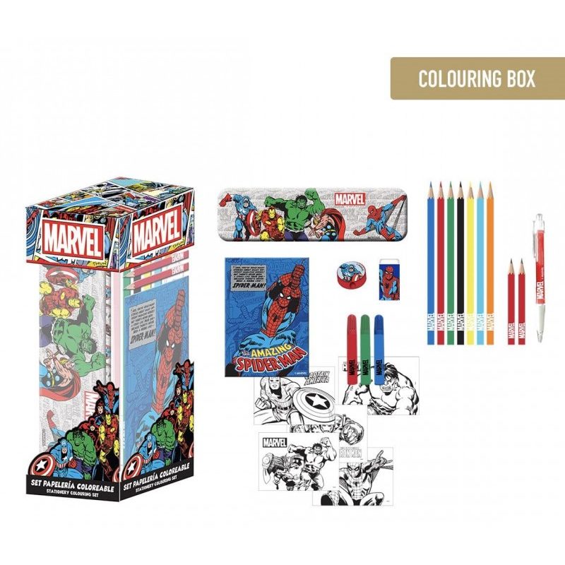 Cerdà Marvel Set Cartoleria Da Colorare Supereroi Per bambini arte ...