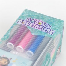 Set Cartoleria Gabby's Dollhouse Con Pennarelli Colori Bambini da colorare