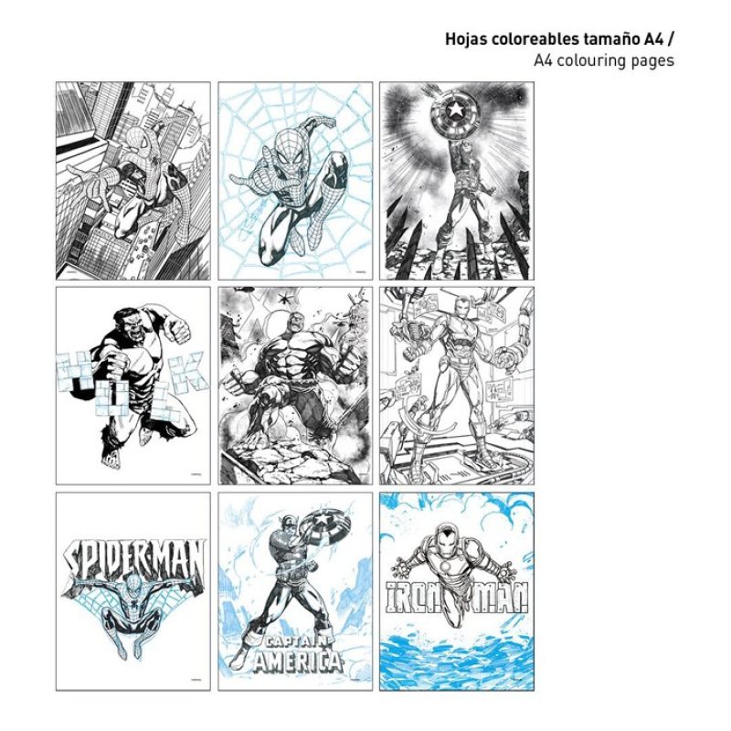 Cerdà Set cancelleria bambini ufficiale Marvel Avengers matite colo...