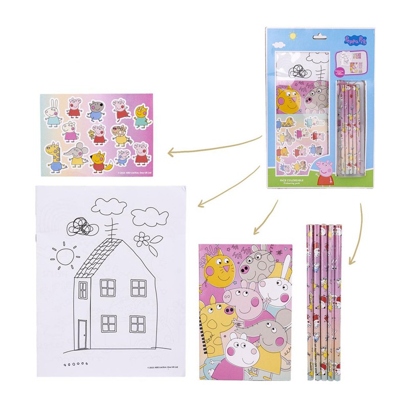 Set cancelleria bambini ufficiale Peppa Pig materiale da colorare scuola