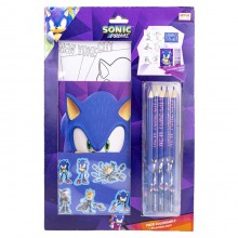 Set cancelleria bambini ufficiale Sonic Prime materiale scuola da colorare
