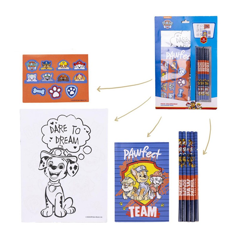 Set cancelleria bambini ufficiale Paw Patrol cartoleria da colorare scuola