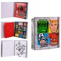 Set cancelleria bambini Album ufficiale Marvel Avengers matite pennarelli colori