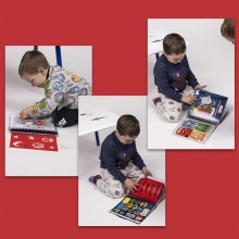Set cancelleria bambini Album ufficiale Marvel Avengers matite pennarelli colori