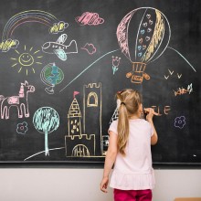 Set Confezione 20 Maxi Gessi Gessetti colorati scuola disegno lavagna Bambini