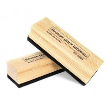 12 Cancellini per lavagna bianca manico in legno e feltro per cancellare Set