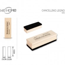 12 Cancellini per lavagna bianca manico in legno e feltro per cancellare Set