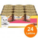 Gourmet Gold 24 Lattine da 85 g Cibo Umido per Gatti Gusto trota e verdure