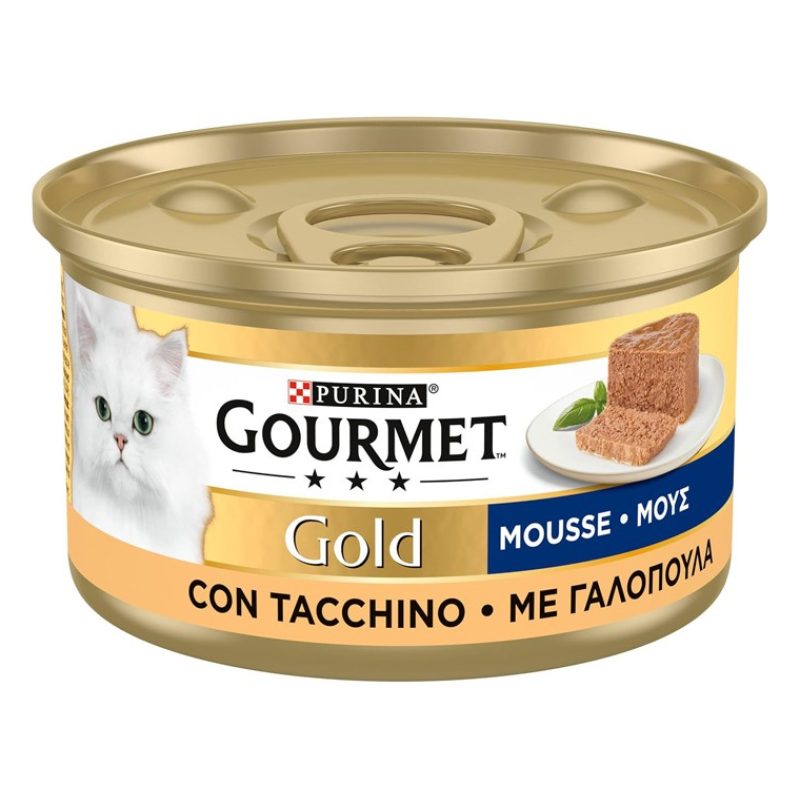 Purina Purina Gourmet Gold Mousse Cibo Umido per Gatti con Tacchino...
