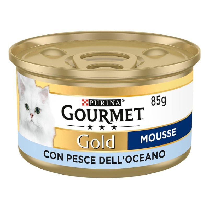Purina Purina Gourmet Gold Mousse Gatto con Pesce Dell'Oceano, 24 L...