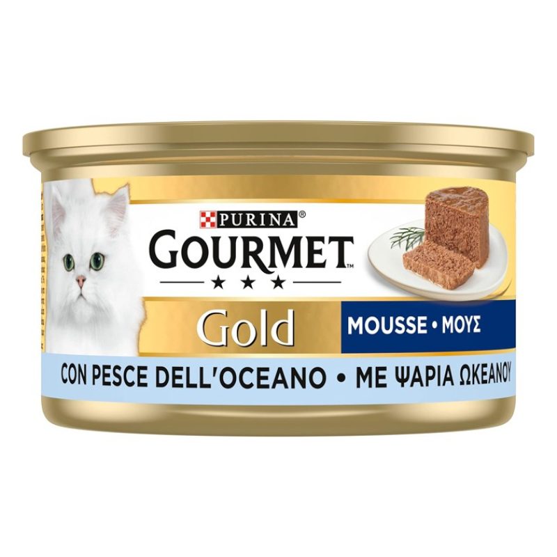 Purina Purina Gourmet Gold Mousse Gatto con Pesce Dell'Oceano, 24 L...