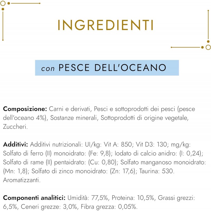 Purina Purina Gourmet Gold Mousse Gatto con Pesce Dell'Oceano, 24 L...